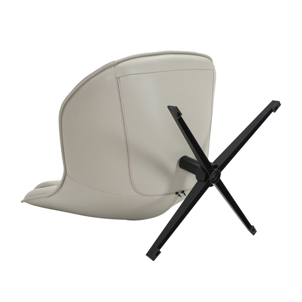 Fauteuil pivotant en PU gris clair