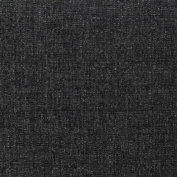 Banc design tissu gris foncé 134 cm piètement métal noir mat Lucce