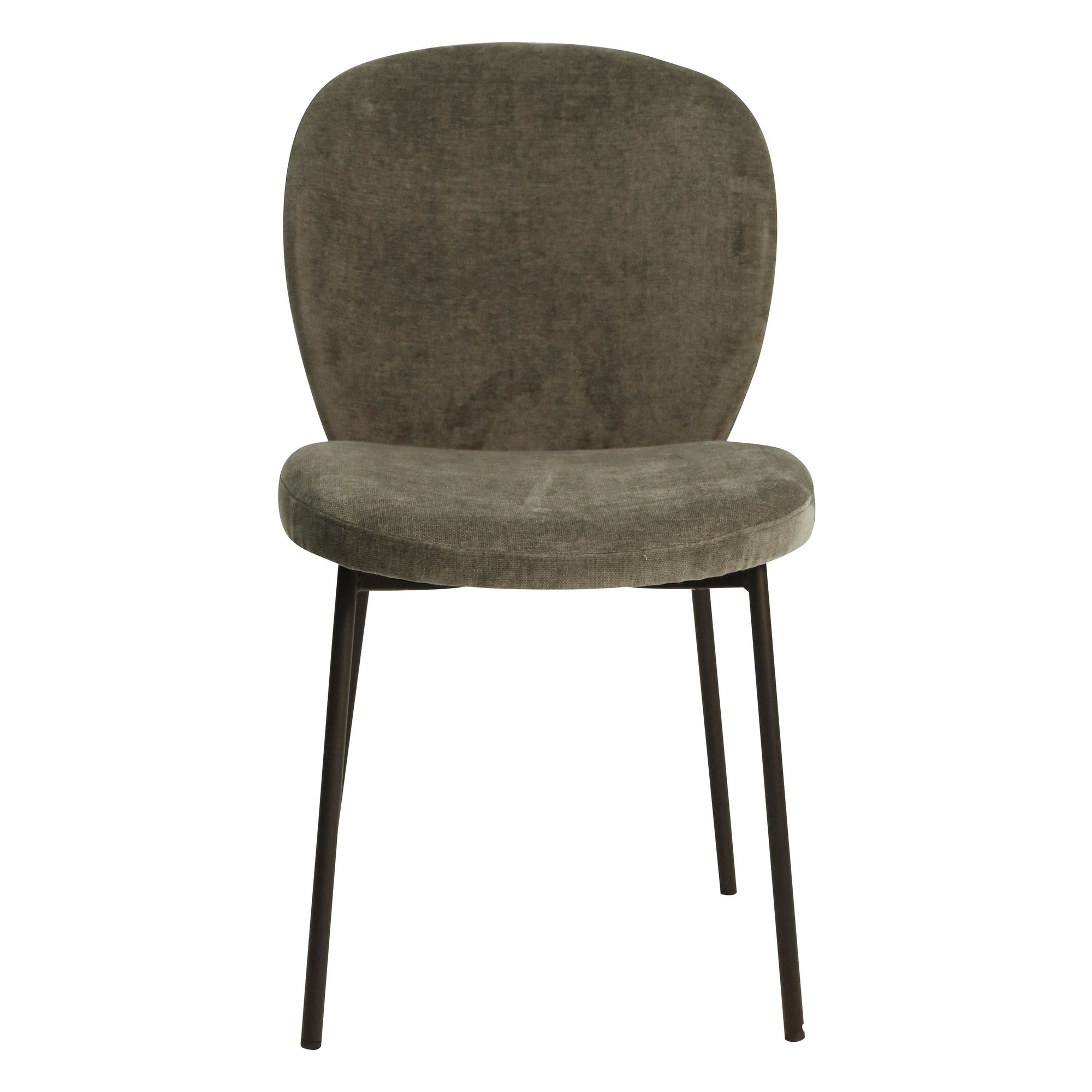 Chaise repas tissu vert foncé Alba