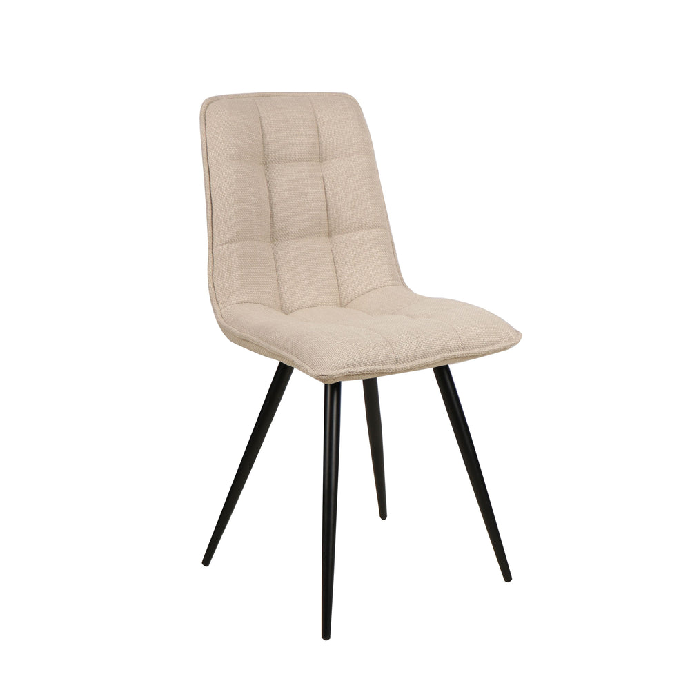 Chaise repas tissu beige