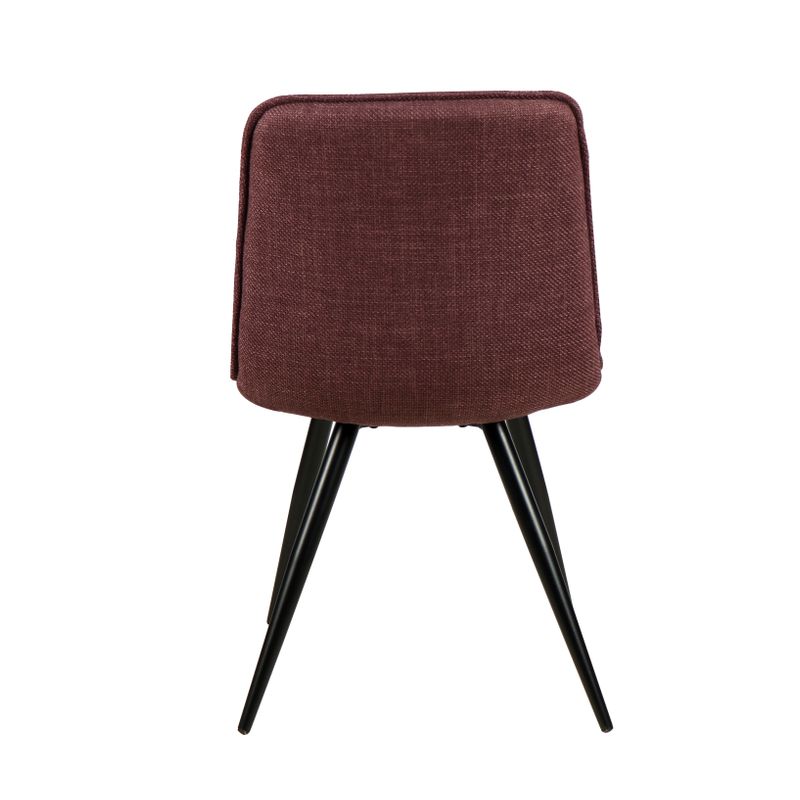 Chaise repas tissu pourpre