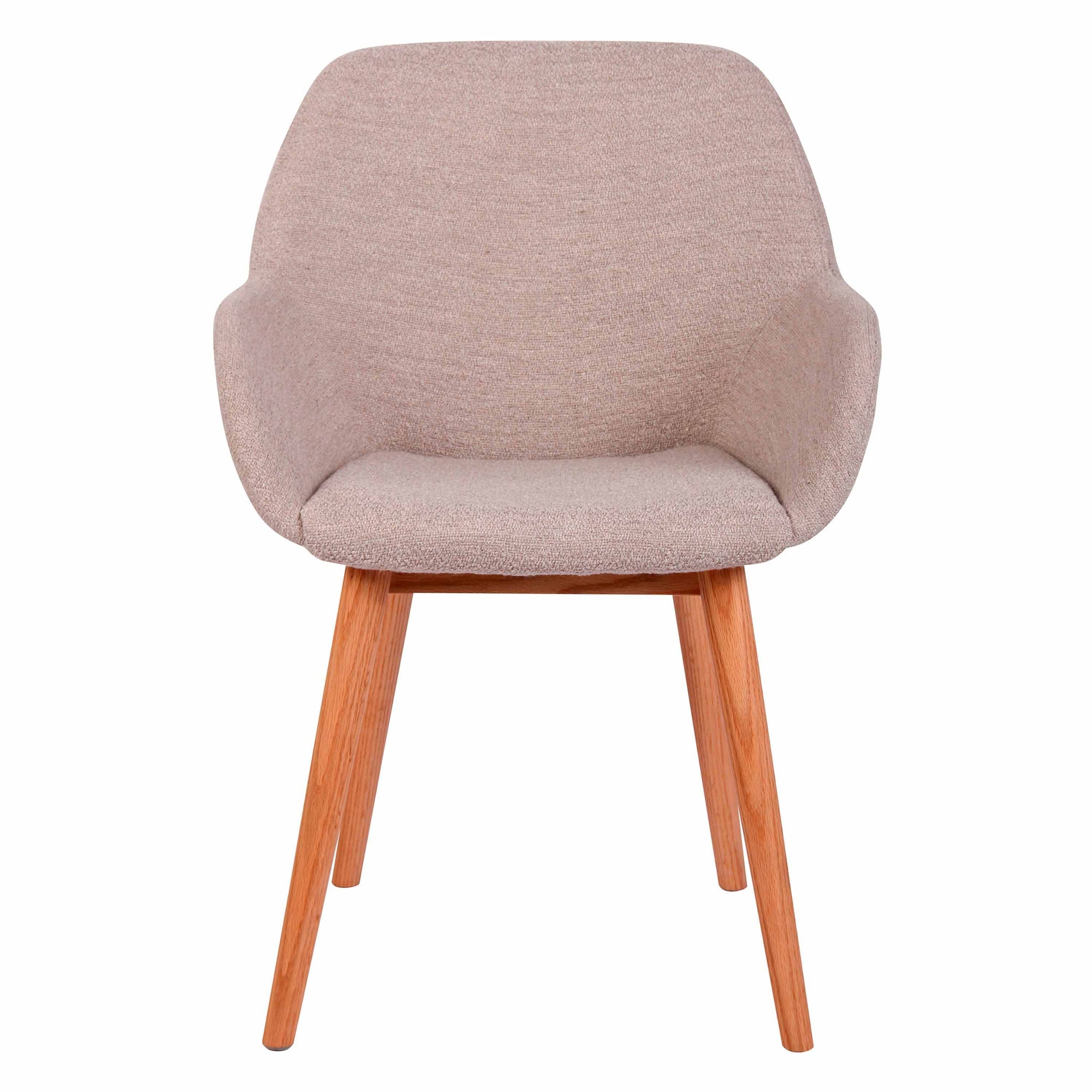 Chaise accoudoirs  tissu sable ALTEA