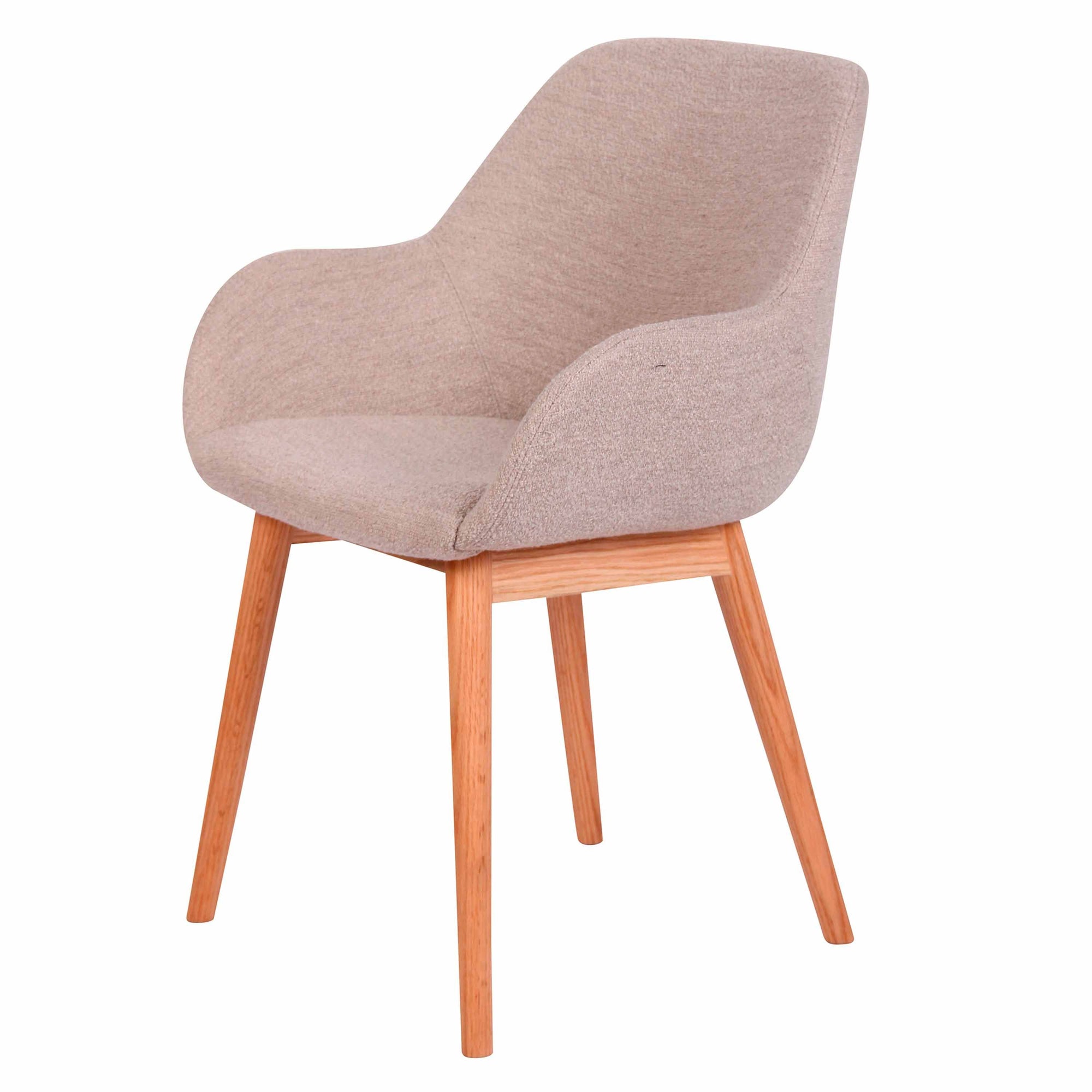 Chaise accoudoirs  tissu sable ALTEA