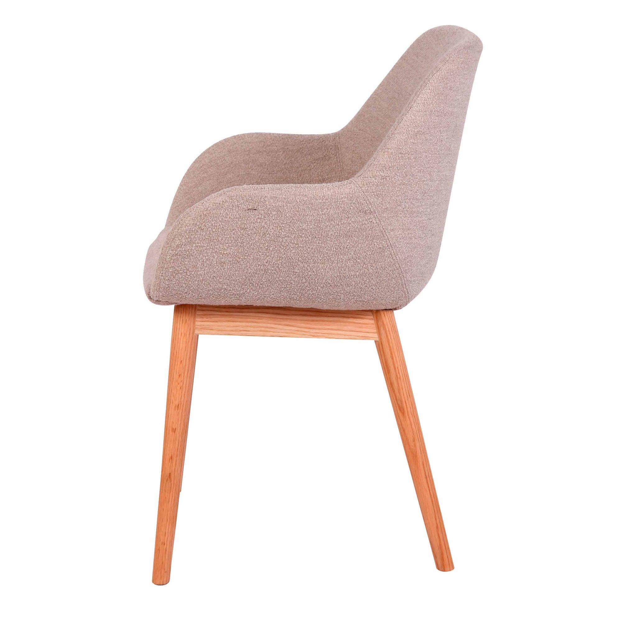 Chaise accoudoirs  tissu sable ALTEA
