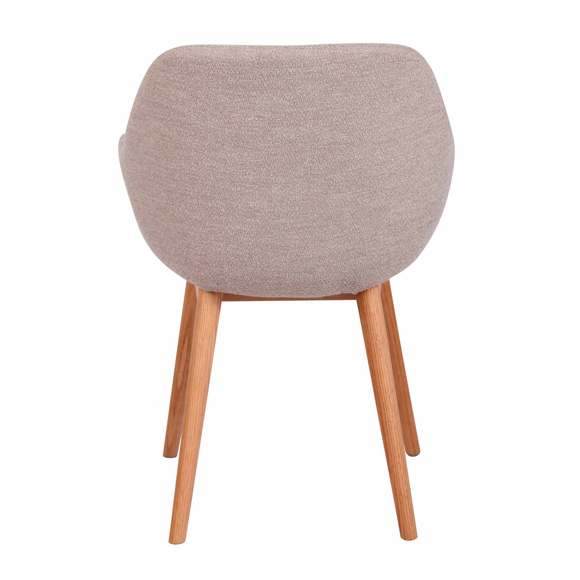 Chaise accoudoirs  tissu sable ALTEA