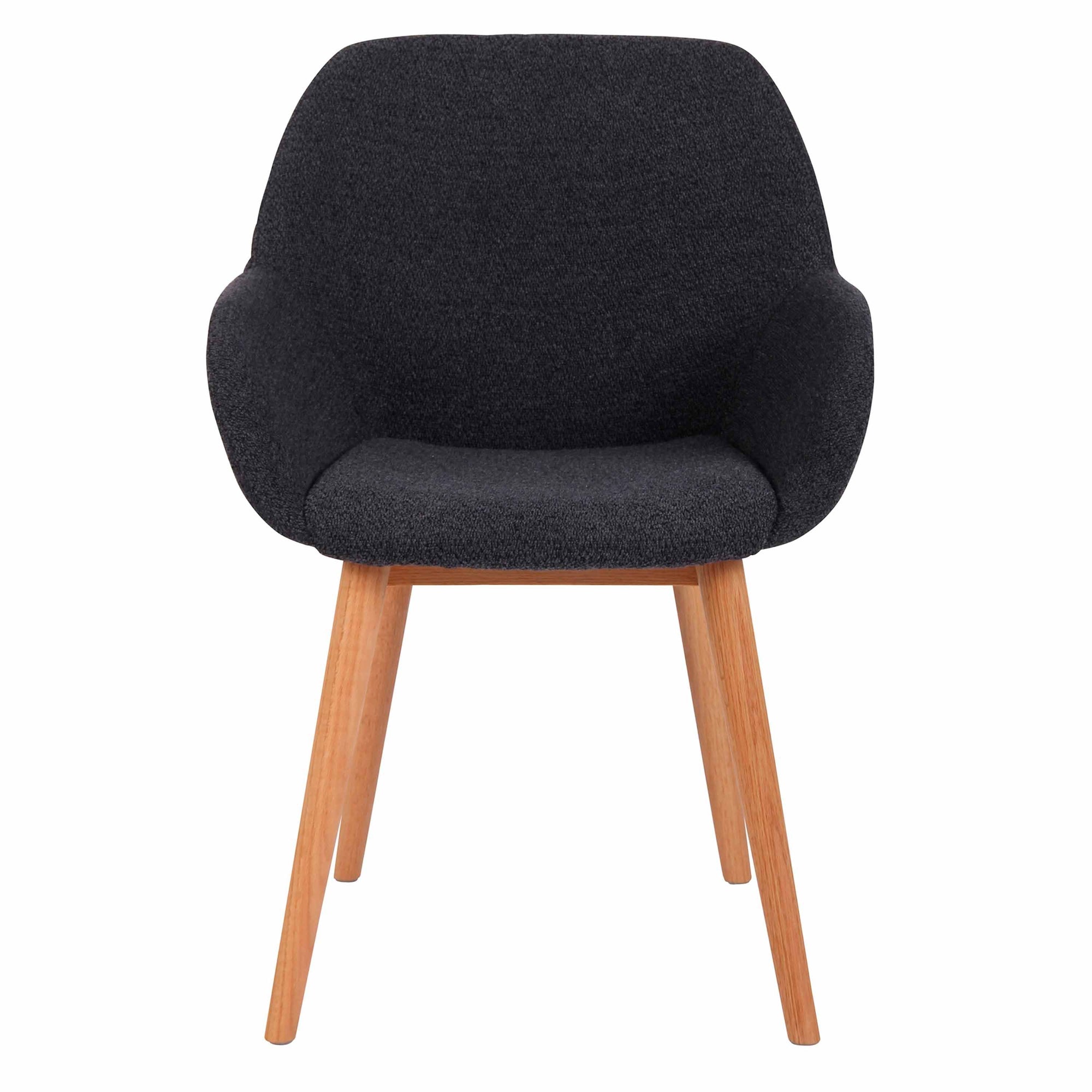 Chaise accoudoirs tissu bleu foncé ALTEA