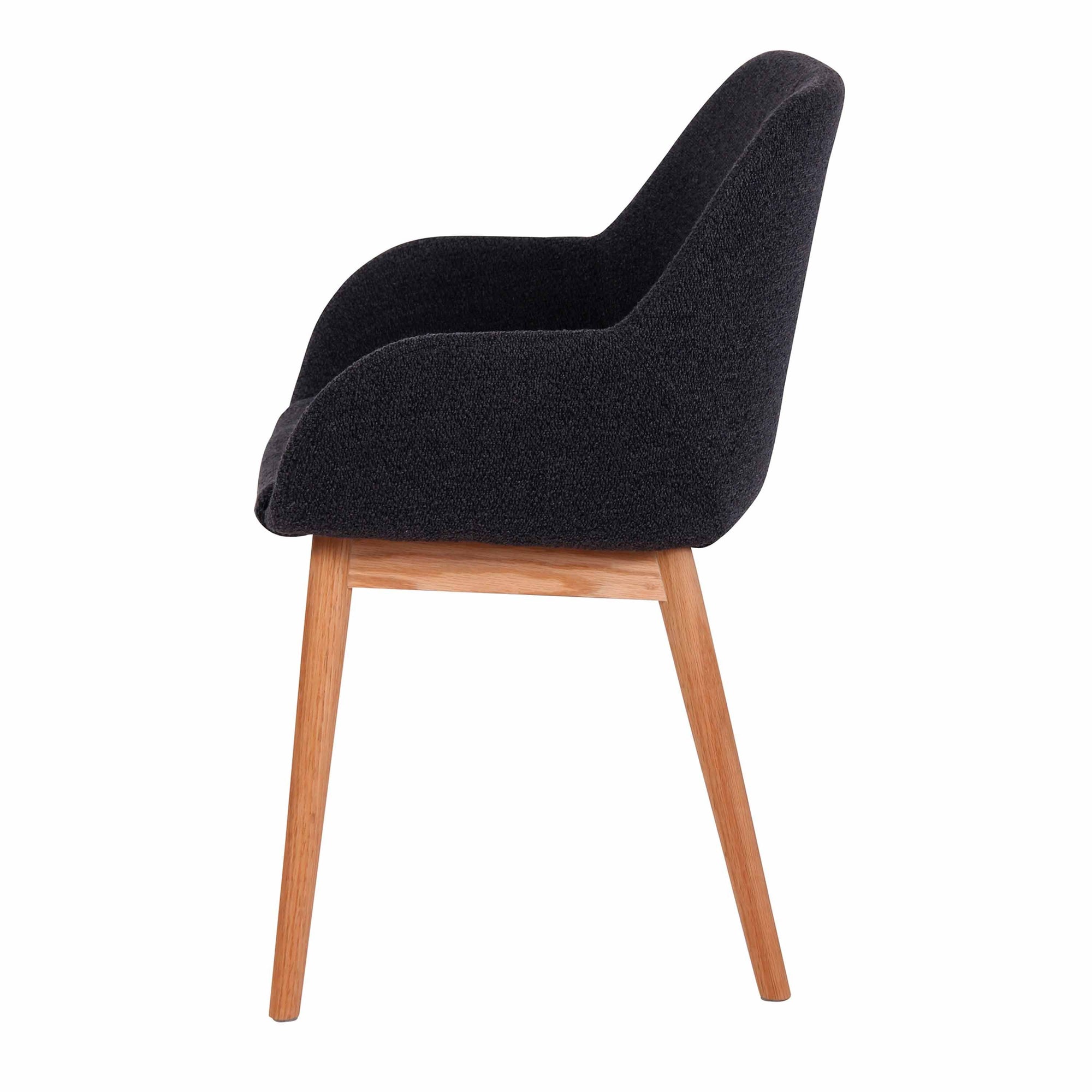 Chaise accoudoirs tissu bleu foncé ALTEA