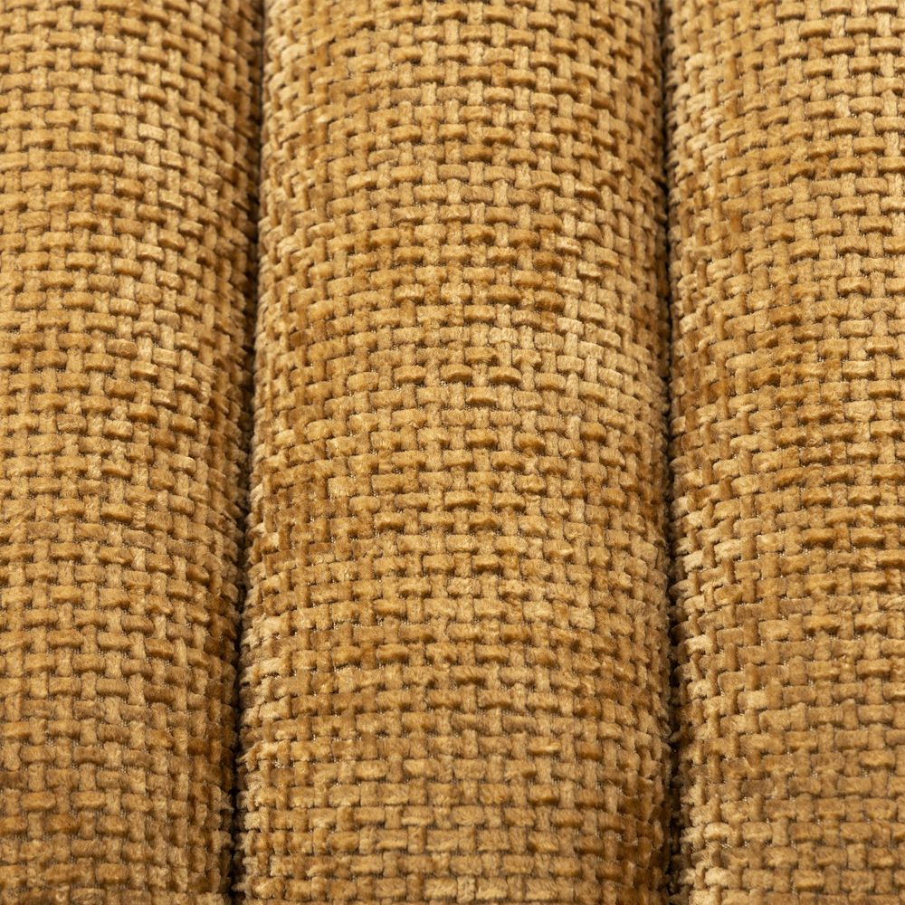 Pouf tissu chenillé miel