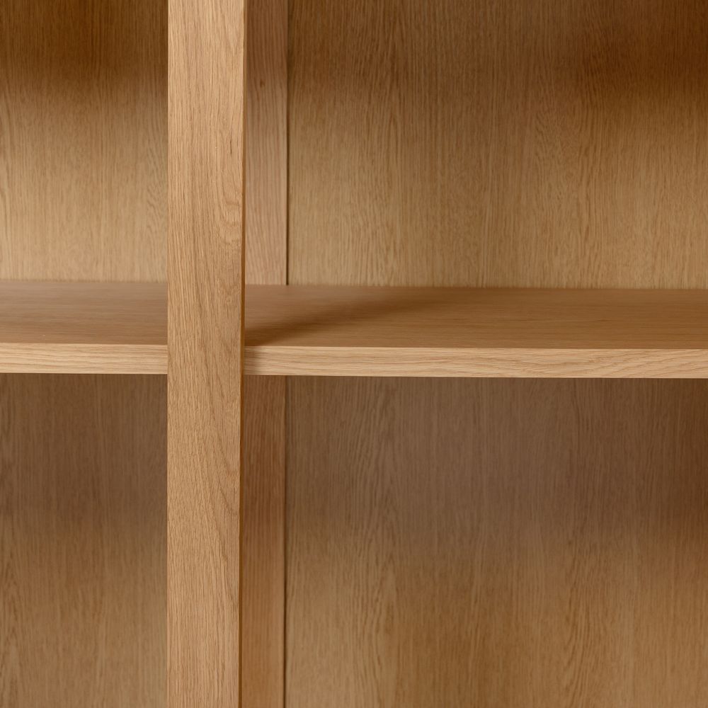 Meuble bas 4 portes placage chêne naturel