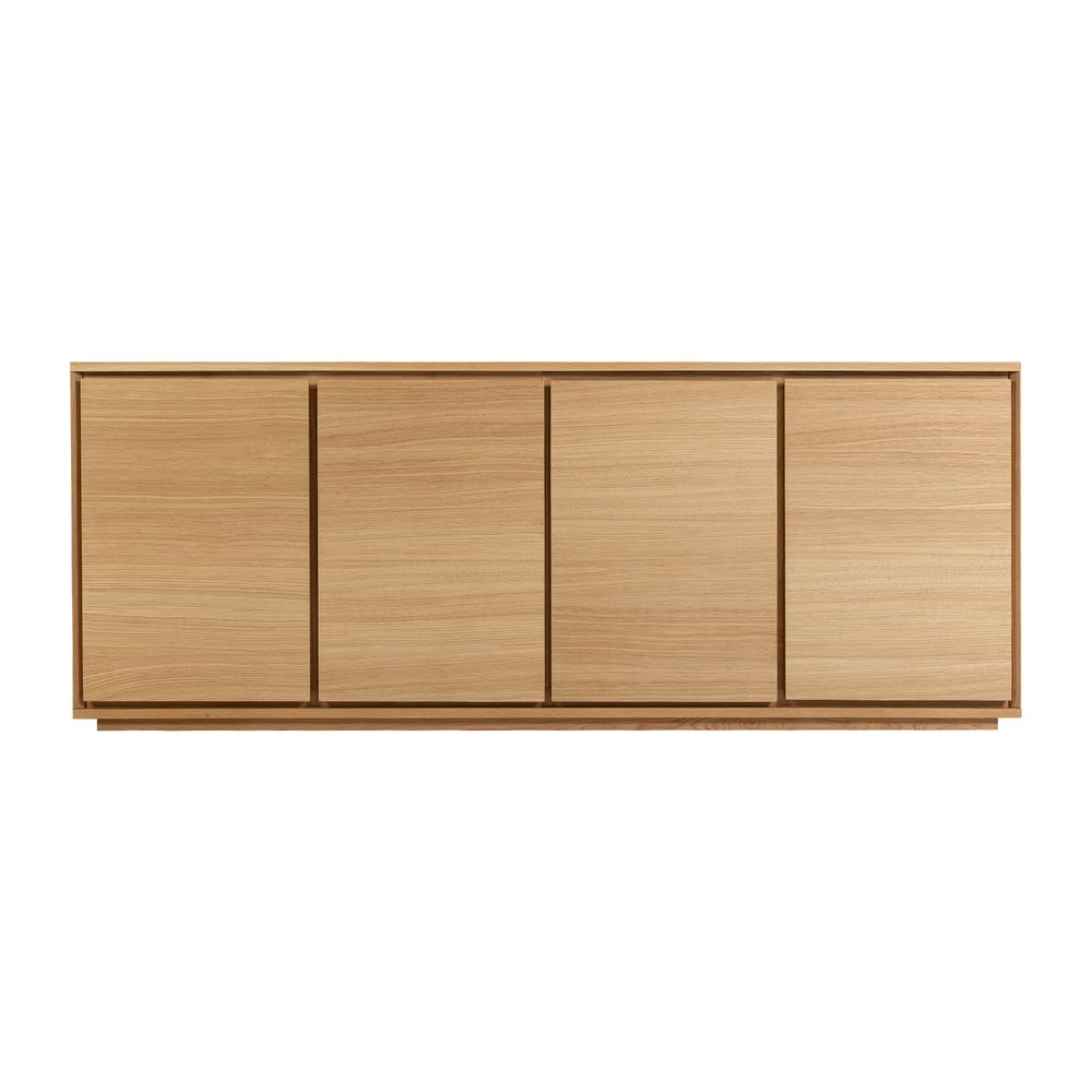Meuble bas 4 portes placage chêne naturel
