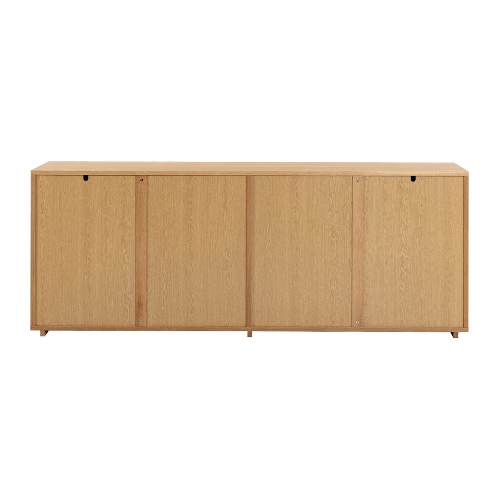 Meuble bas 4 portes placage chêne naturel