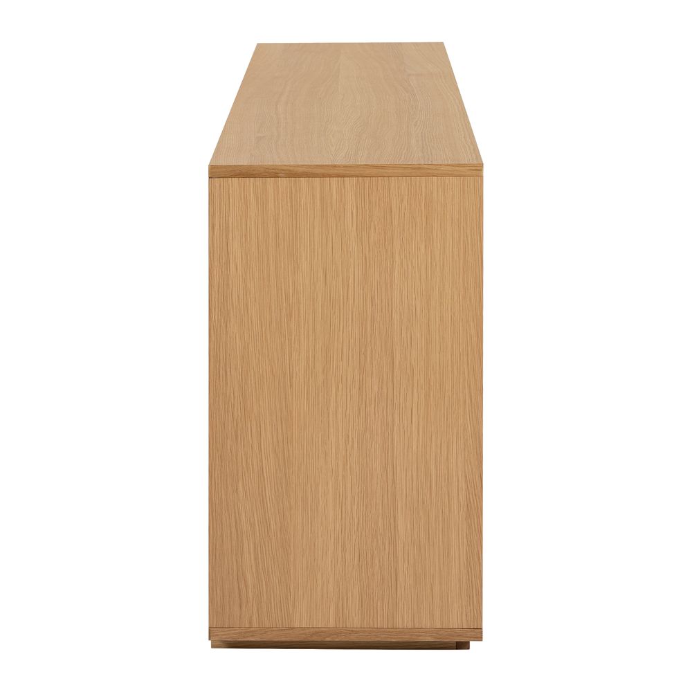 Meuble bas 4 portes placage chêne naturel
