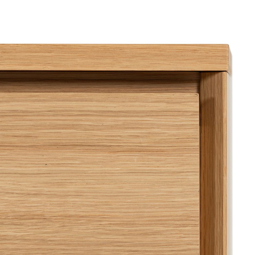 Meuble bas 4 portes placage chêne naturel