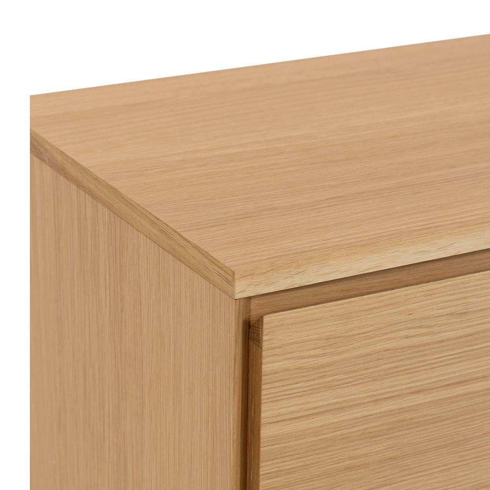 Meuble bas 4 portes placage chêne naturel