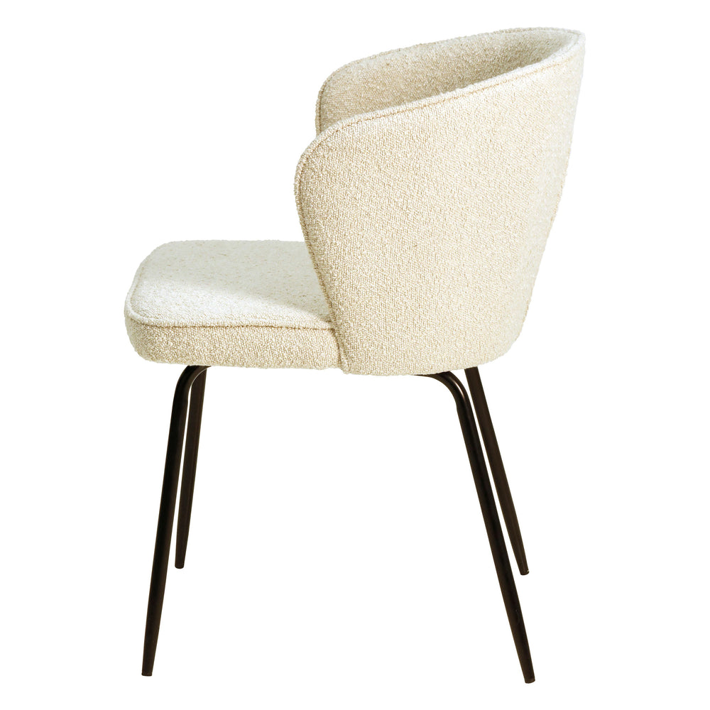 Chaise repas effet laine bouclée sable Artis