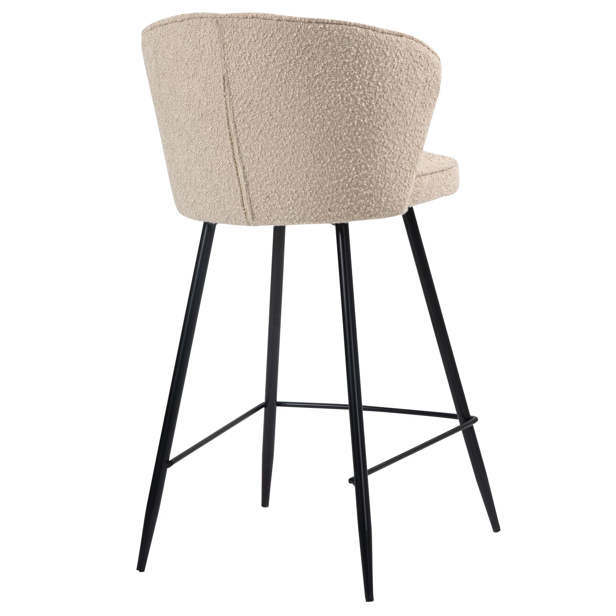 Chaise snack effet laine bouclette sable ARTIS