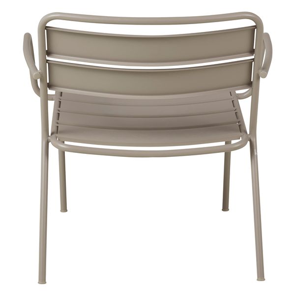 Fauteuil lounge d'extérieur métal taupe OPUS