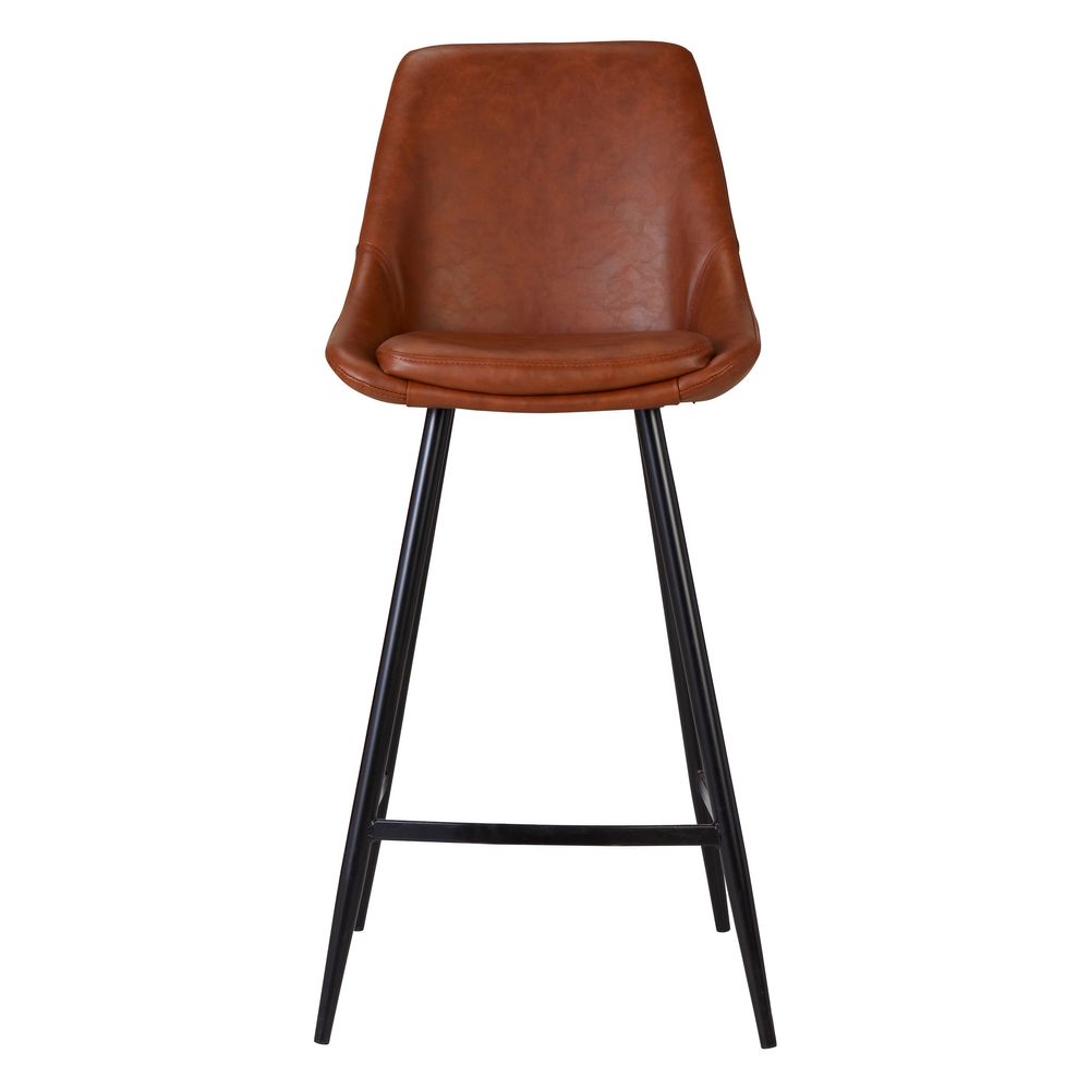Chaise de bar pu marron