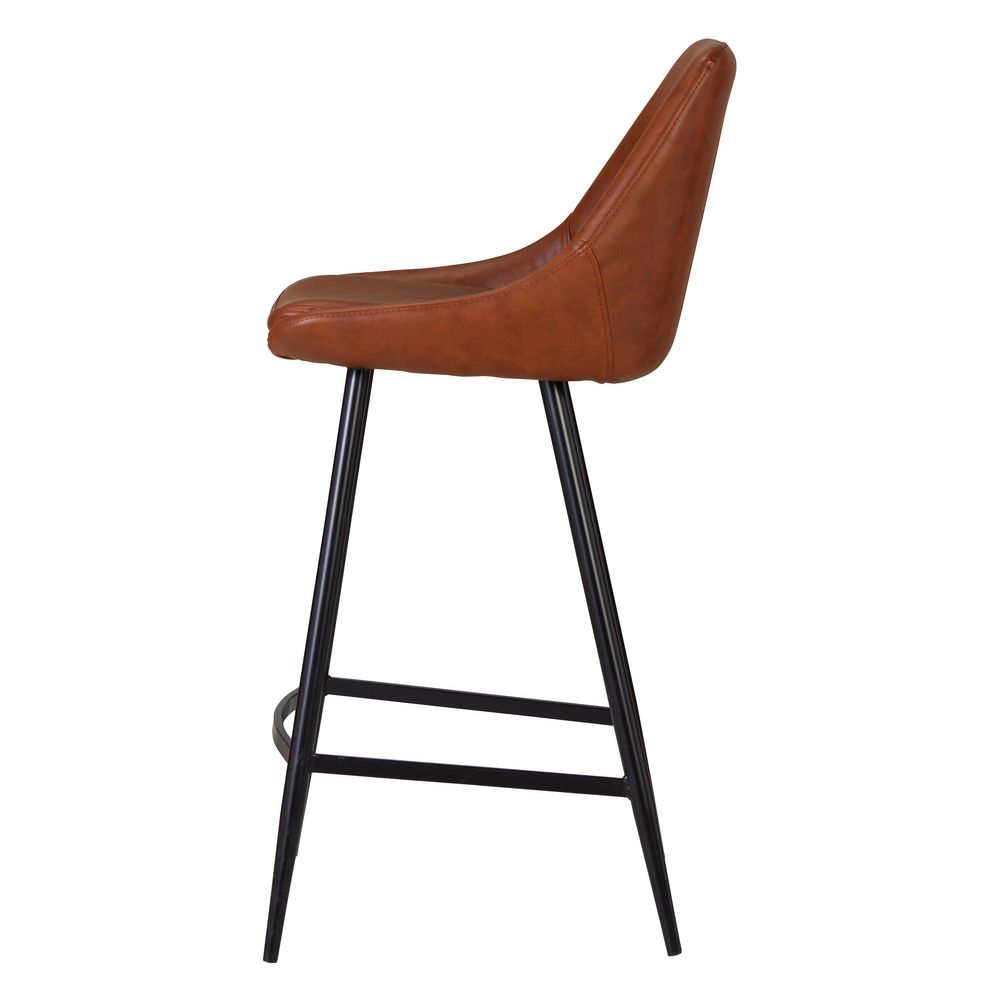 Chaise de bar pu marron