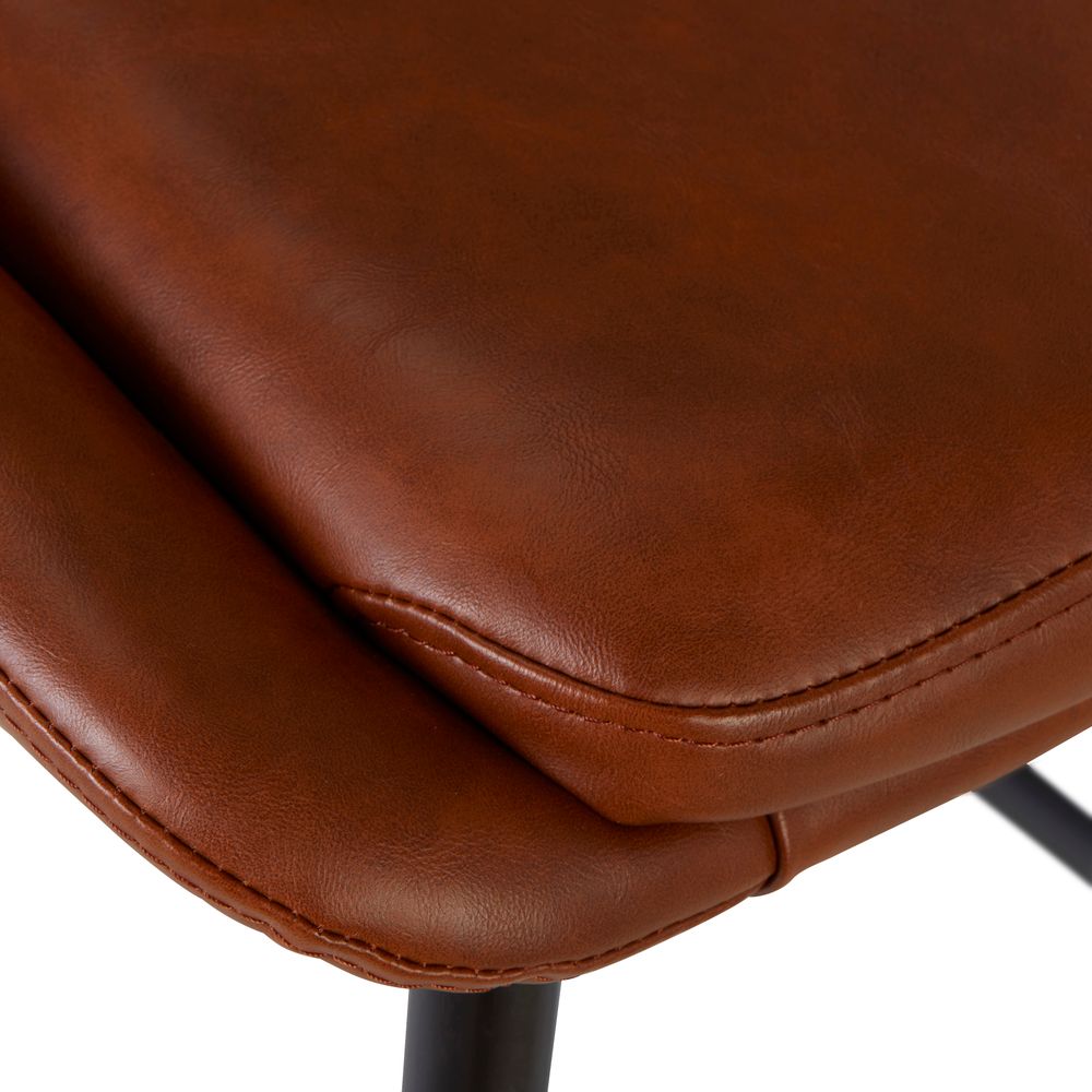 Chaise de bar pu marron