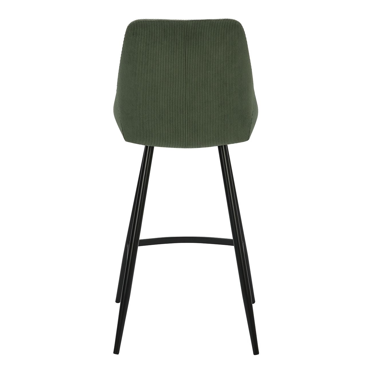 Chaise snack en velours côtelé vert sapin BARI