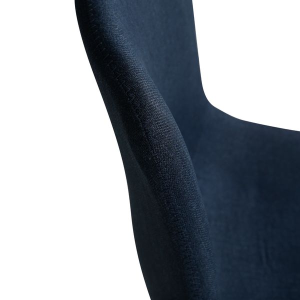 Chaise en tissu bleu Carl