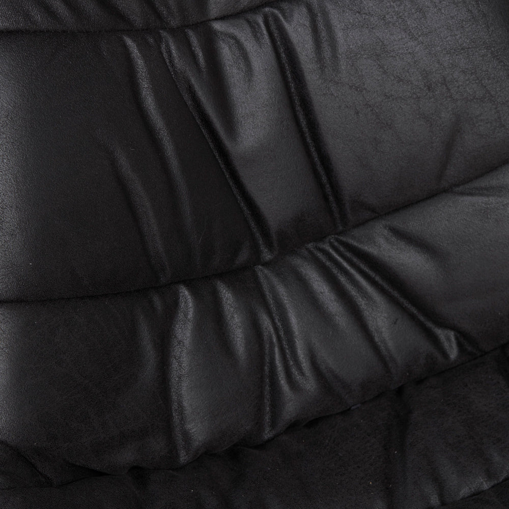 Chaise noire pied métal gris BILLY