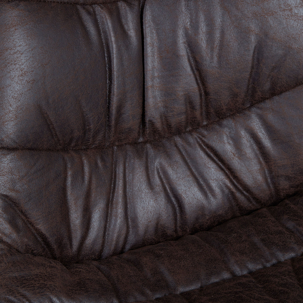 Chaise marron pied métal gris BILLY