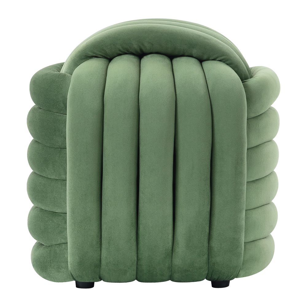 Pouf noeud velours vert clair