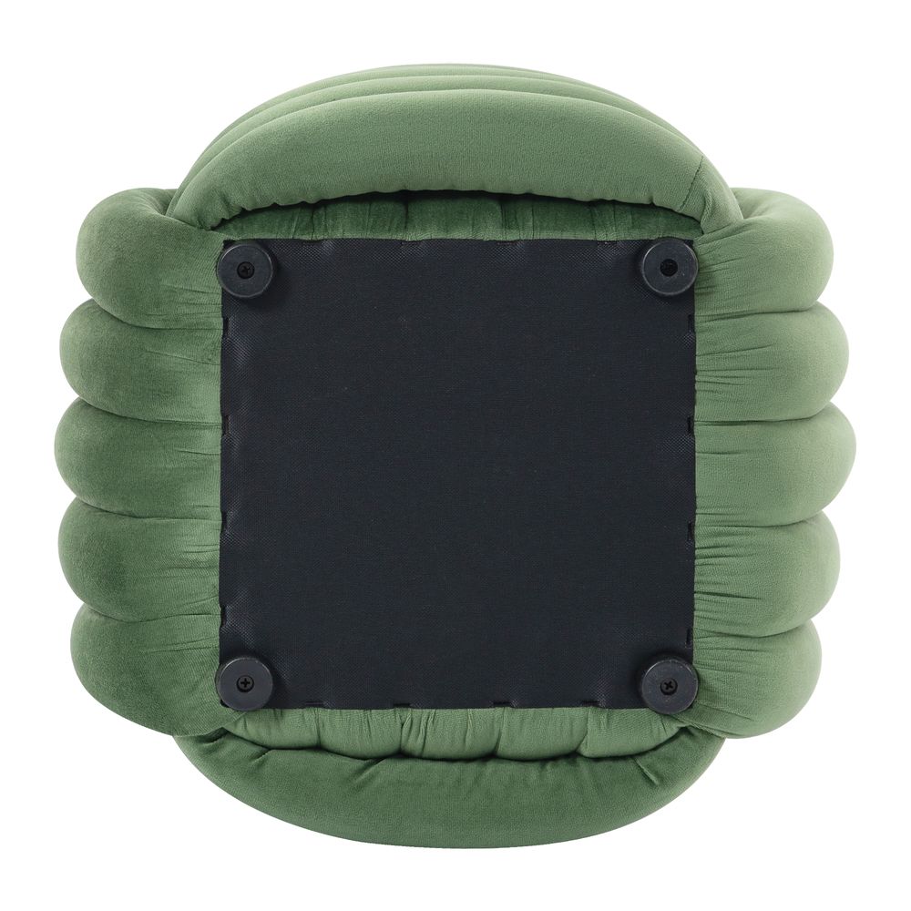 Pouf noeud velours vert clair