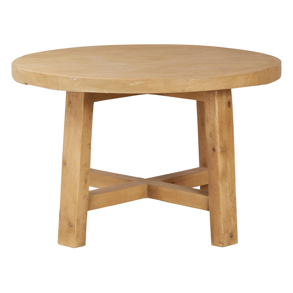 Table repas ronde pin naturel