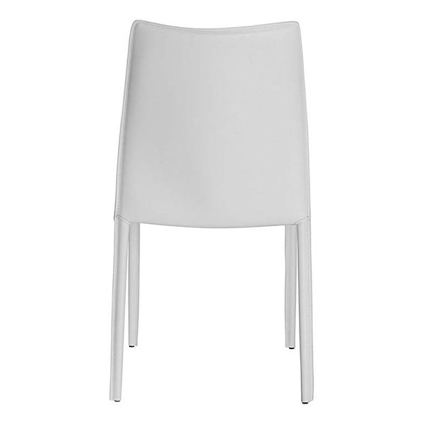 Chaise de repas cuir blanc Solène