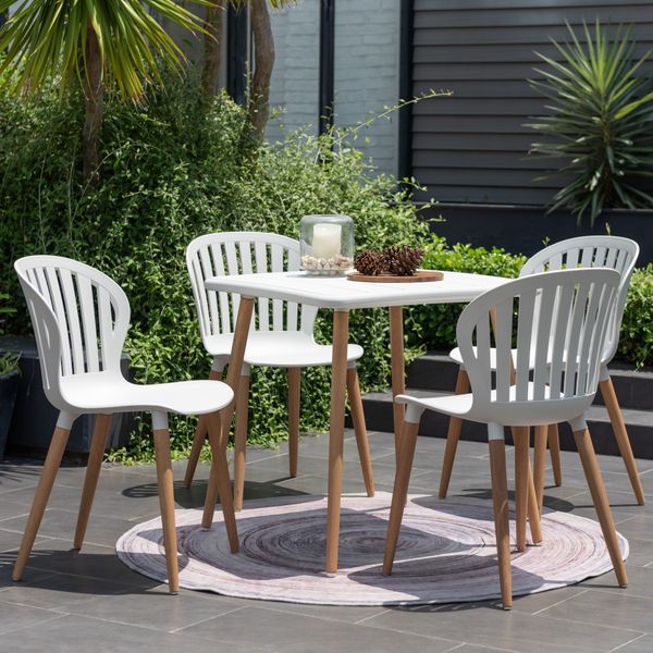Chaise de jardin plastique blanc AZUR