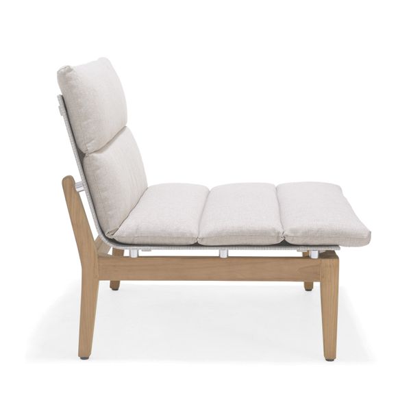 Fauteuil d'extérieur tissu beige AZUR