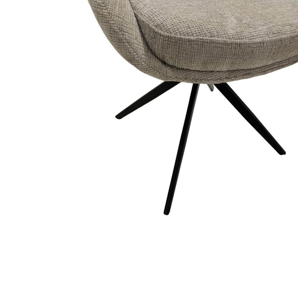 Chaise repas en tissu beige