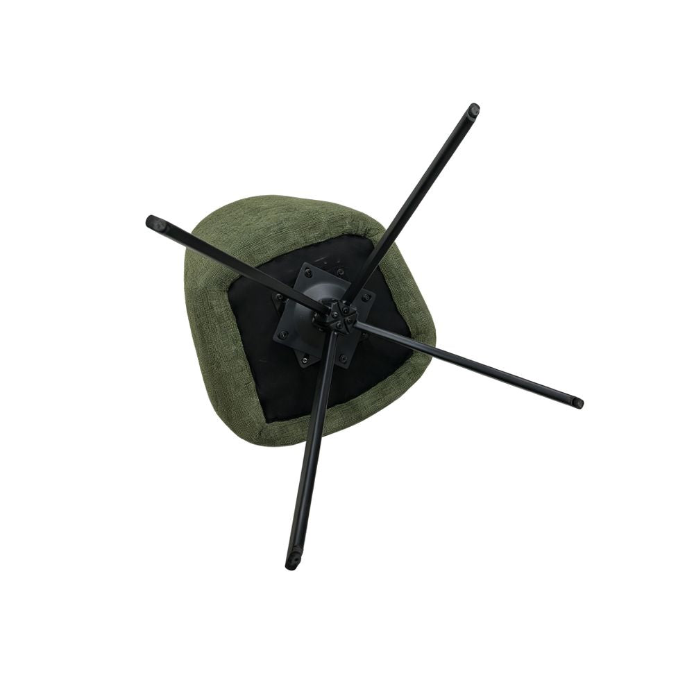 Chaise repas en tissu vert clair