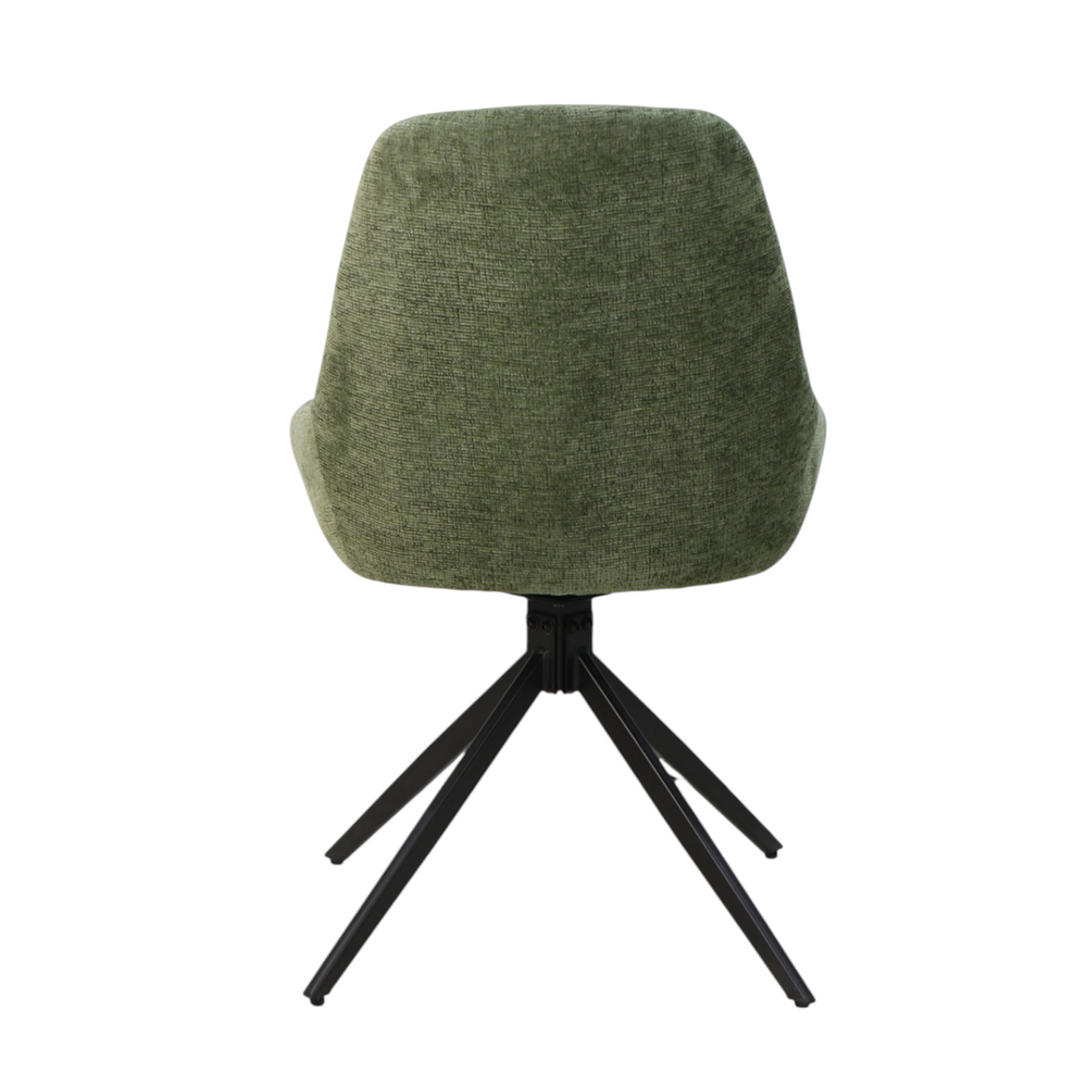Chaise repas en tissu vert clair