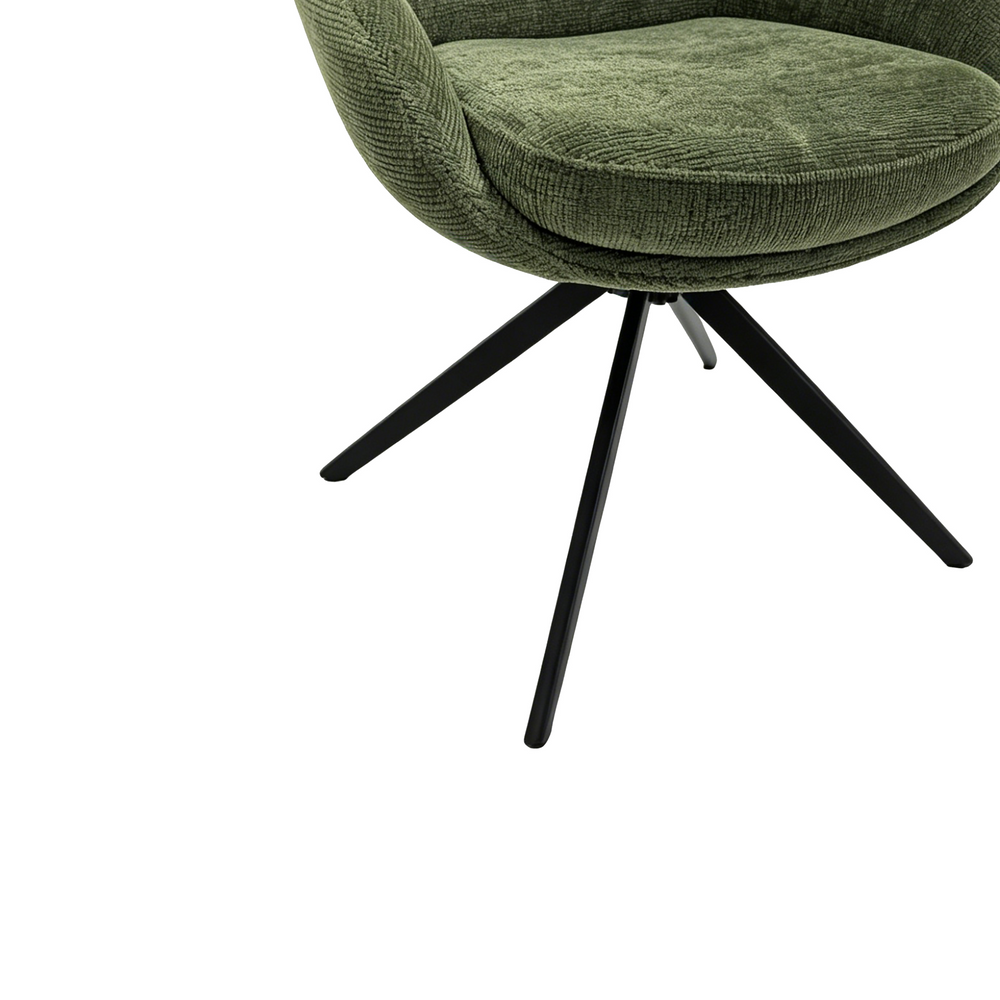 Chaise repas en tissu vert clair