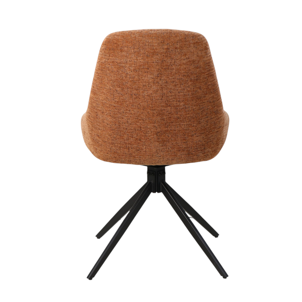 Chaise repas en tissu orange