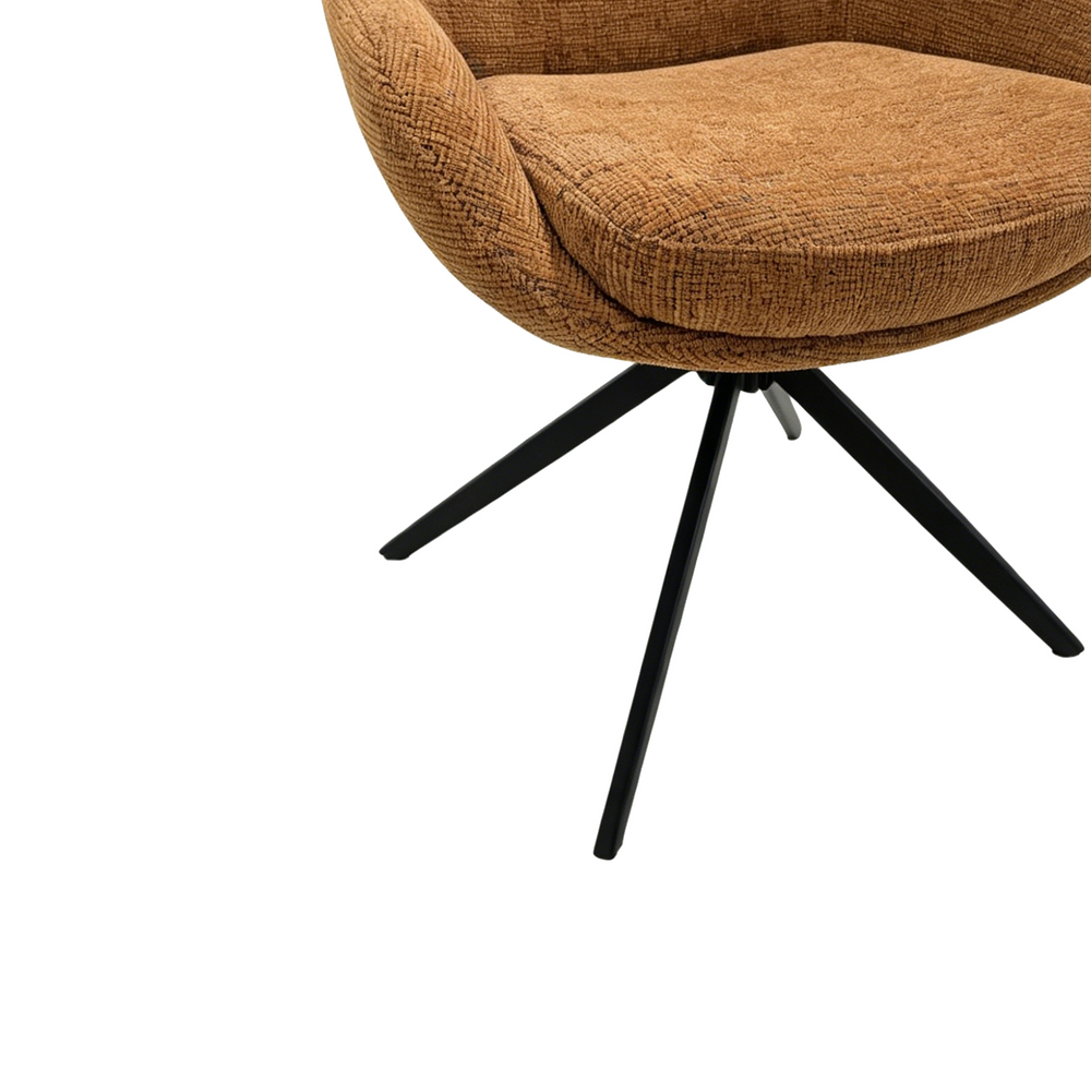 Chaise repas en tissu orange
