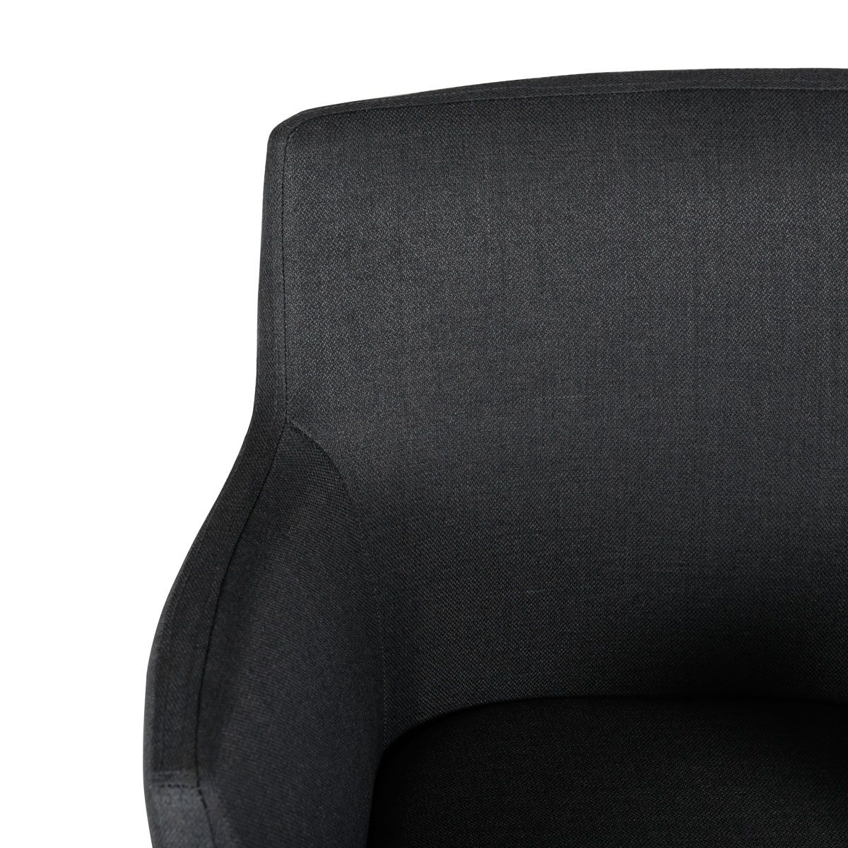 Chaise accoudoirs tissu gris foncé