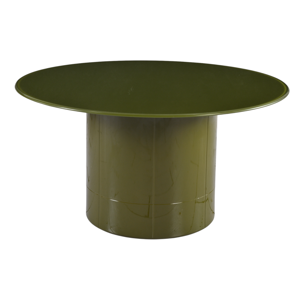 Table basse 80 cm en verre vert