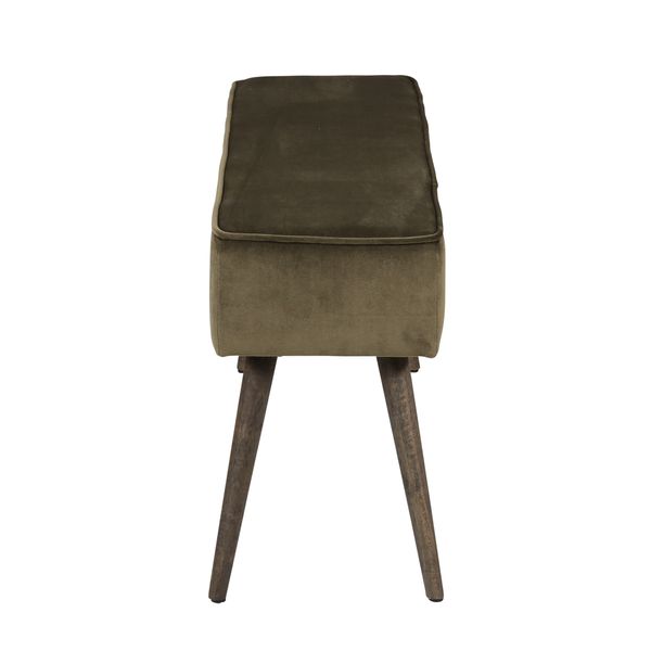Banc en velours kaki Popy