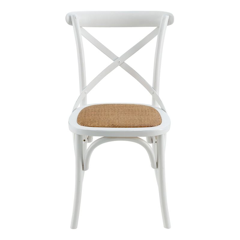 Chaise en bois blanche Villa Florence - Bistrot
