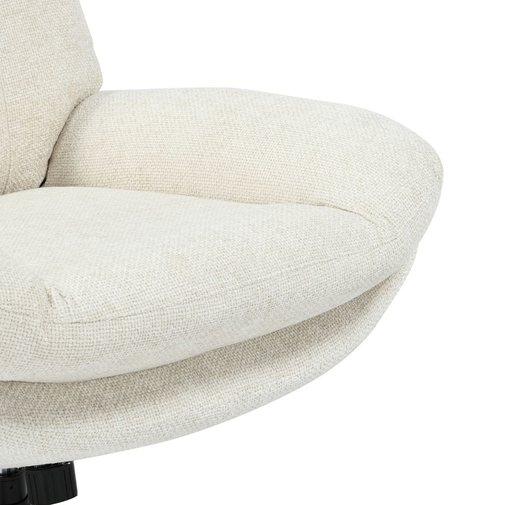 Fauteuil inclinable pivotant écru