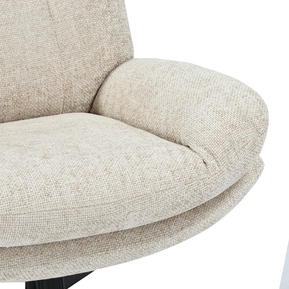 Fauteuil inclinable pivotant taupe