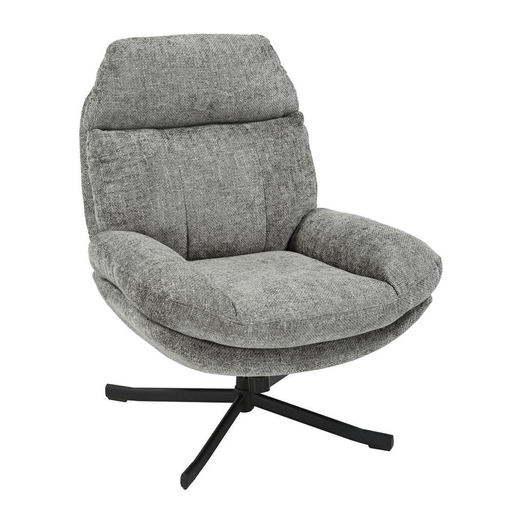 Fauteuil inclinable pivotant gris foncé