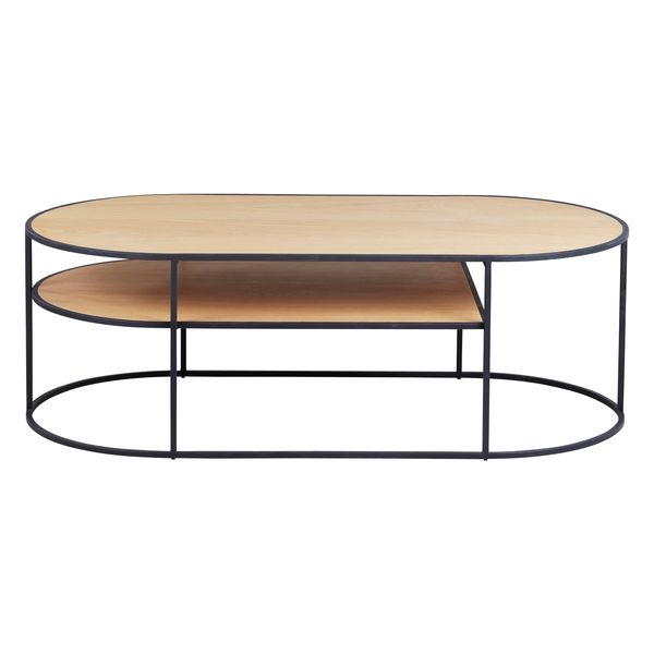 Table basse plateau chêne naturel 120cm GRAYSON