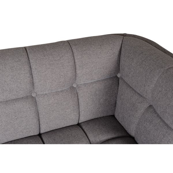 Canapé 3 places en tissu gris foncé Beryl