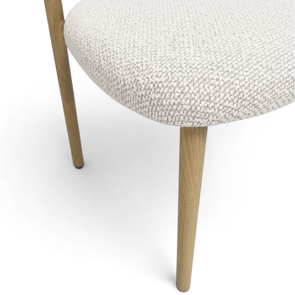 Chaise repas tissu écru